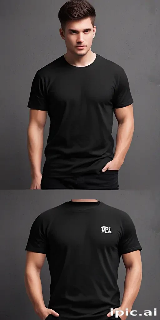 black t-shirt mockup