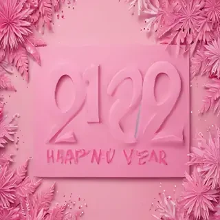 pink happy new year 2024
