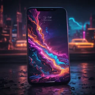 4k neon phone wallpaper