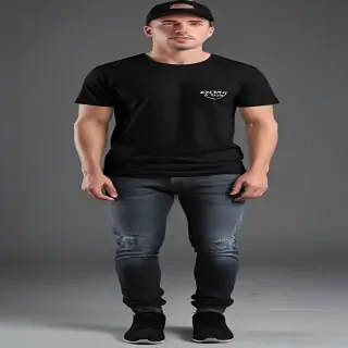 black tee mockup