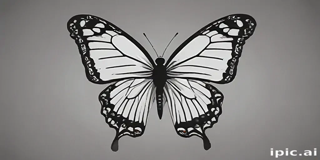 black butterfly outline