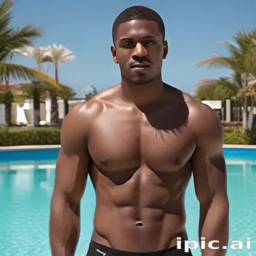 black shirtless man