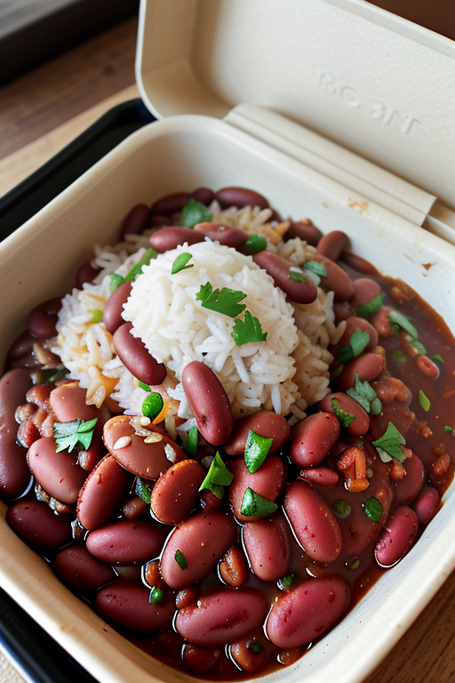 red beans and rice box