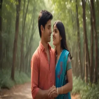 mom and son indian