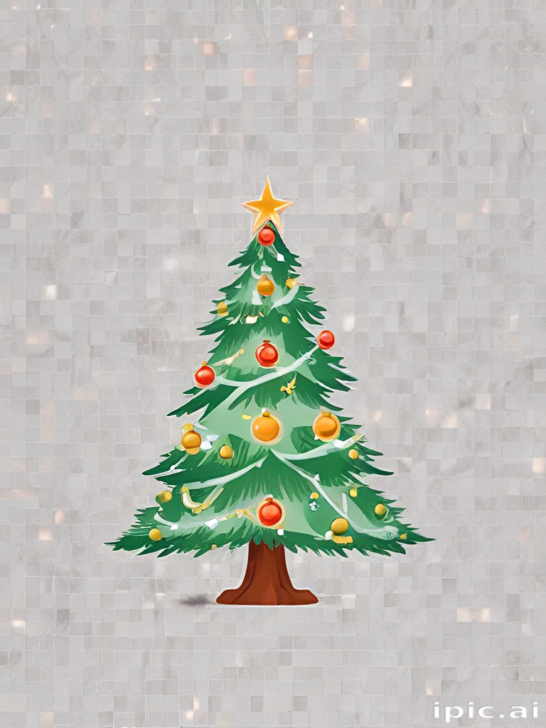 A Festively Decorated Christmas Tree with Colorful Ornaments and a Star ...