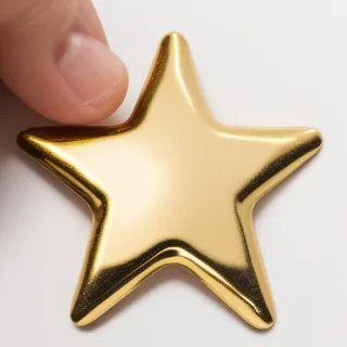 gold star sticker png