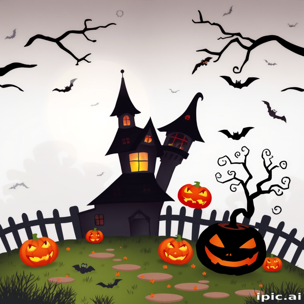 halloween border transparent
