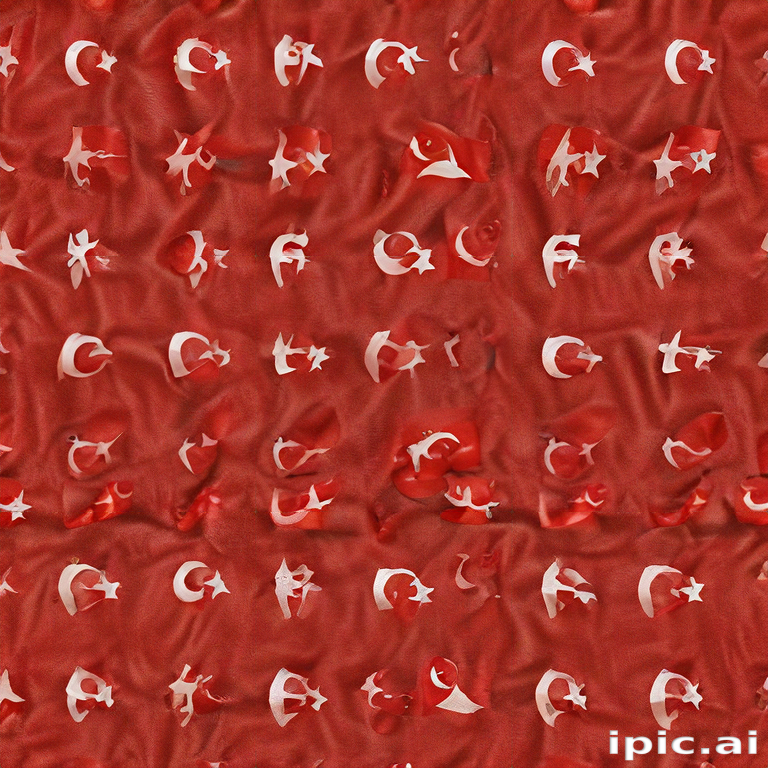 Red Flag Abstract Patterns Abstract Pattern Featuring Red Background with Various Symbolic Shapes ...