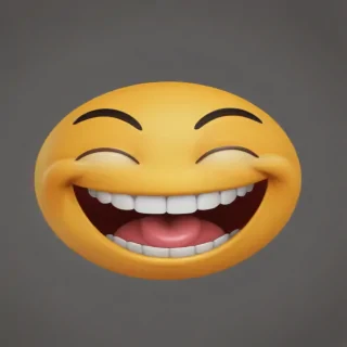 transparent laughing emoji