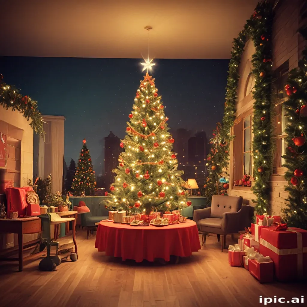 retro christmas image