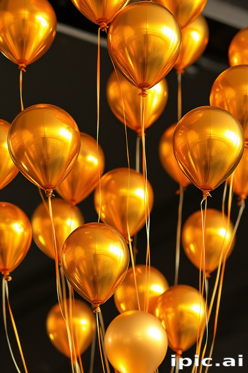 golden balloons