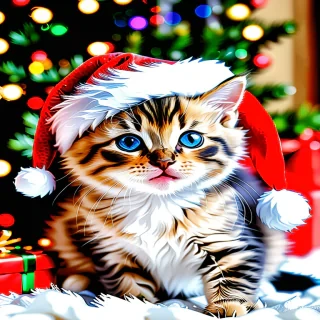merry christmas images with cats