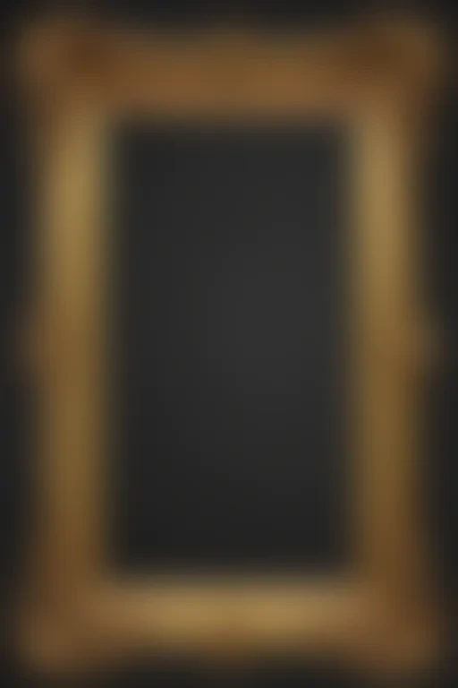 rectangle gold frame png