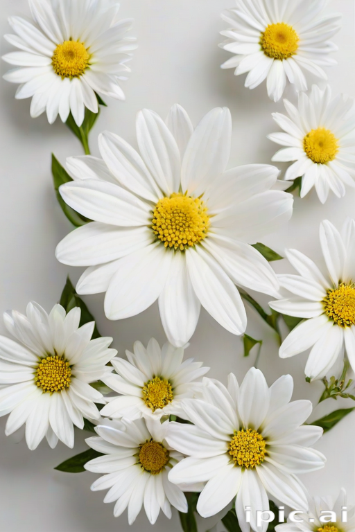 white flowers on white background