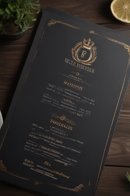 menu mock up