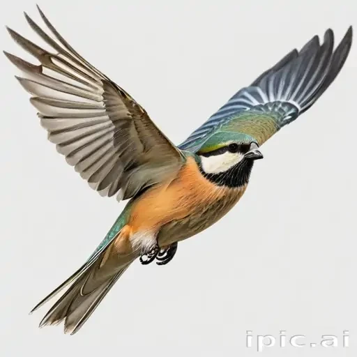 birds flying transparent background