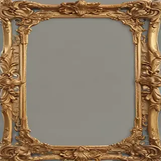 rectangle golden frame png