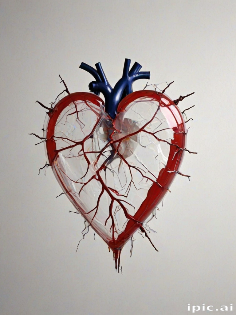 transparent broken heart