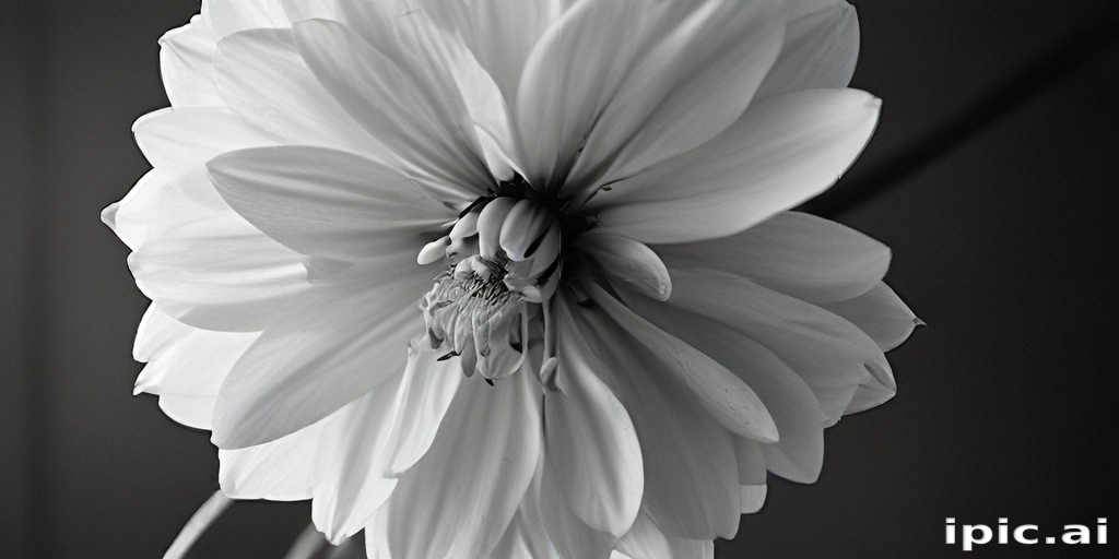 Elegant Black and White Floral Composition Showcasing Delicate Petals ...