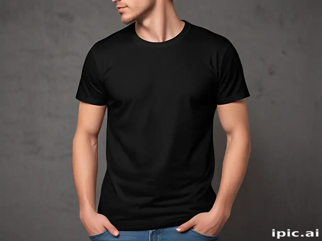 black tee mockup