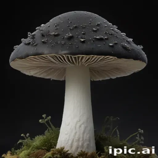 mushroom black and white
