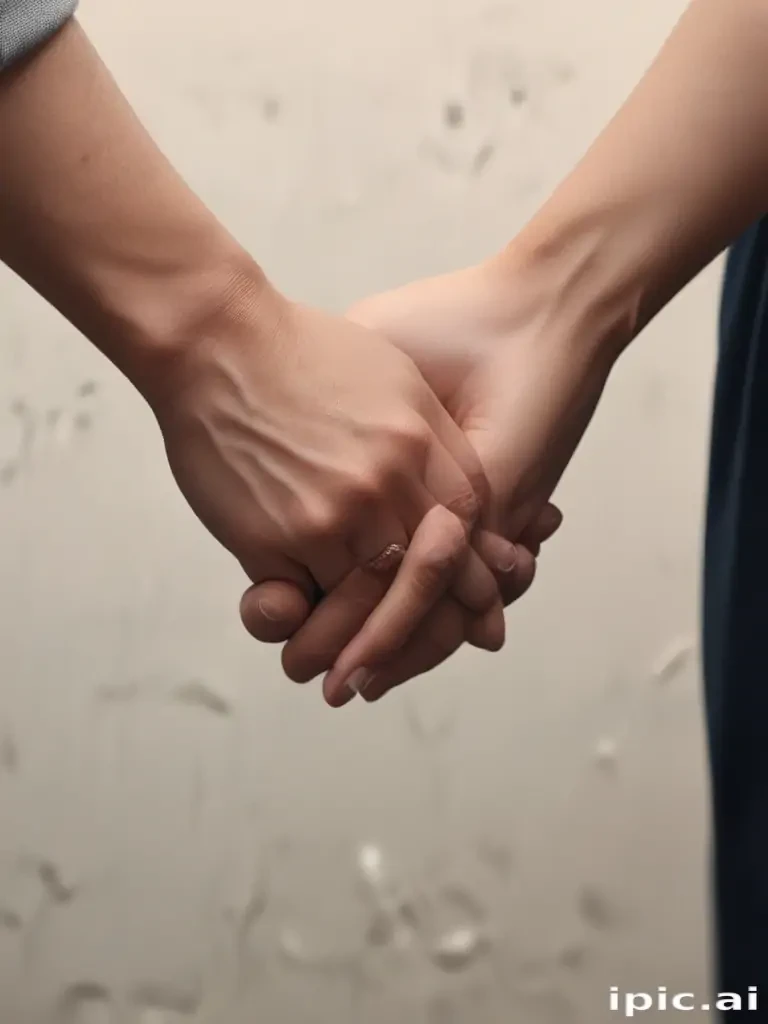 couple holding hands aesthetic