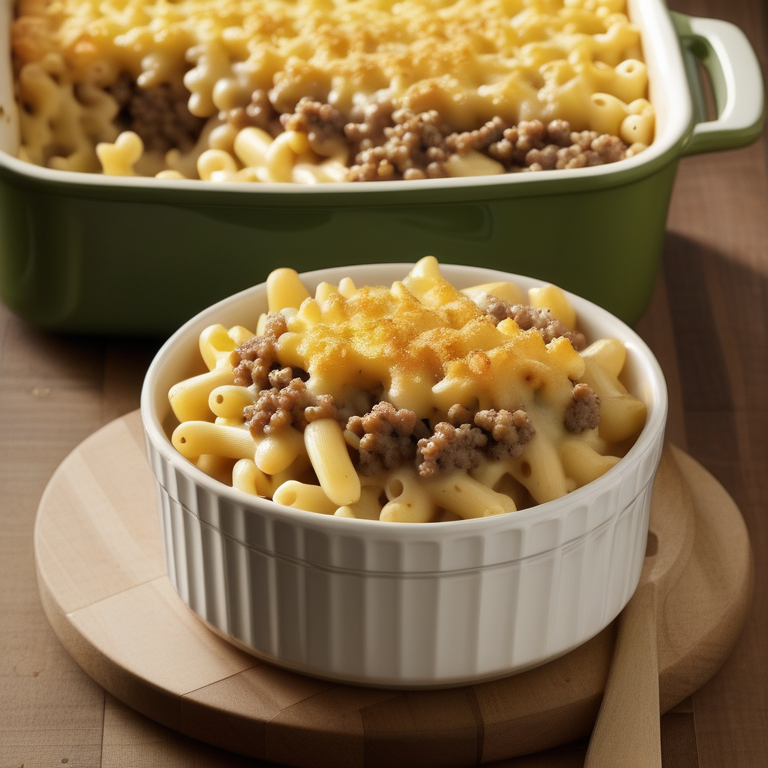 macaroni and cheese with ground beef