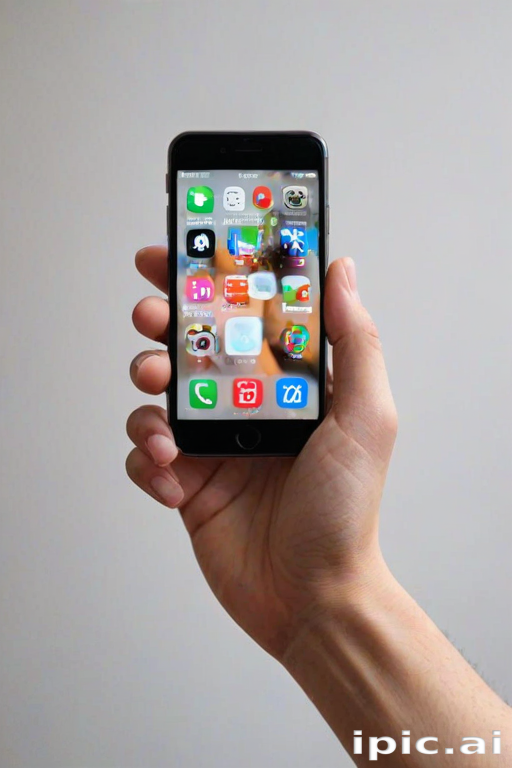 hand holding a phone