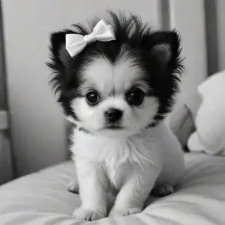 cute black and white