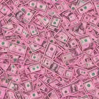 pink money background