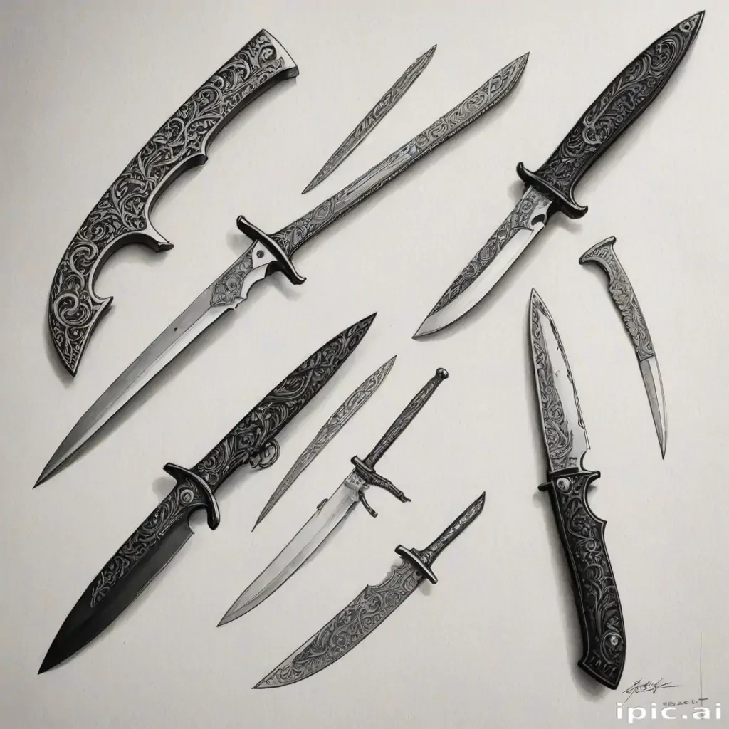 knife drawings