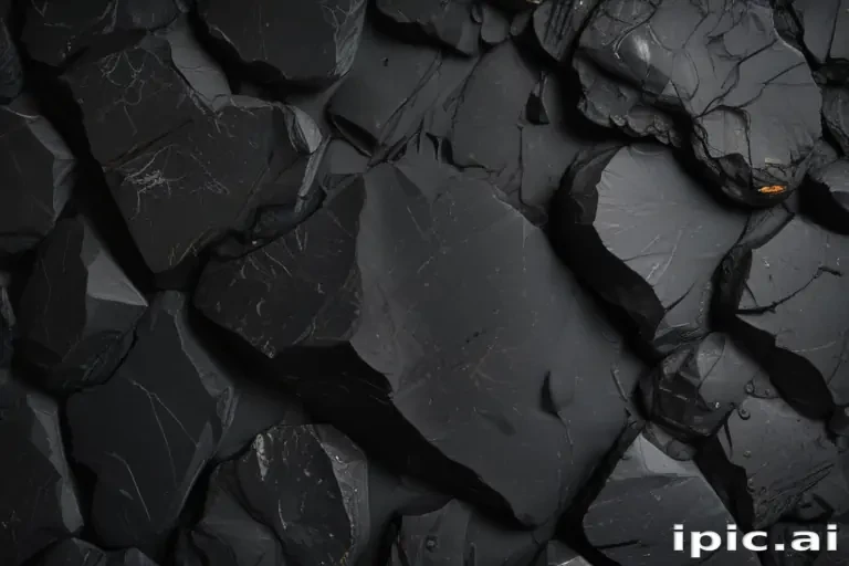 A Close-Up View of Dark, Textured Rocks Forming an Intricate Pattern.