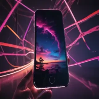 iphone neon wallpaper