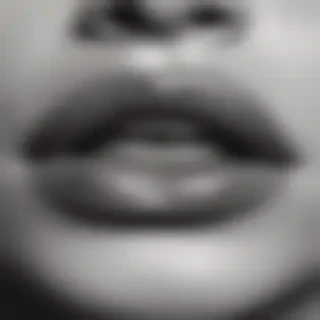 lips clipart black and white