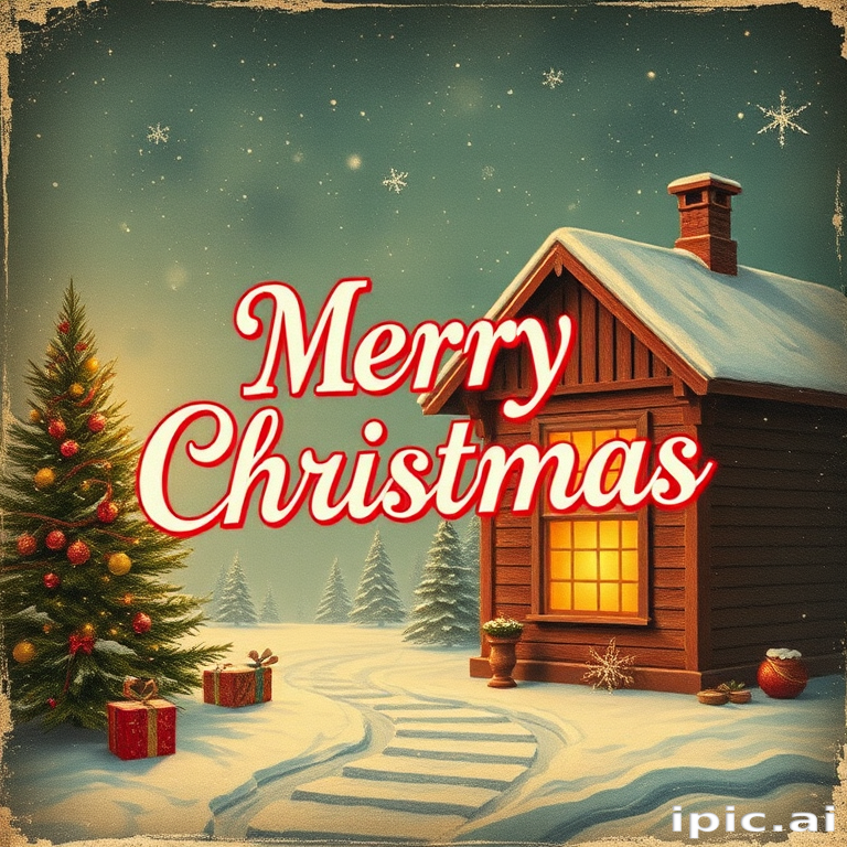vintage merry christmas image