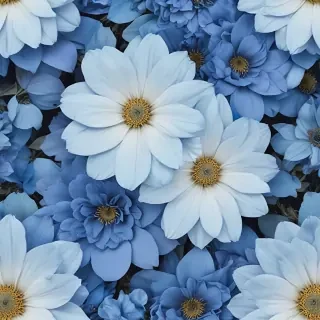 blue flower wallpaper aesthetic
