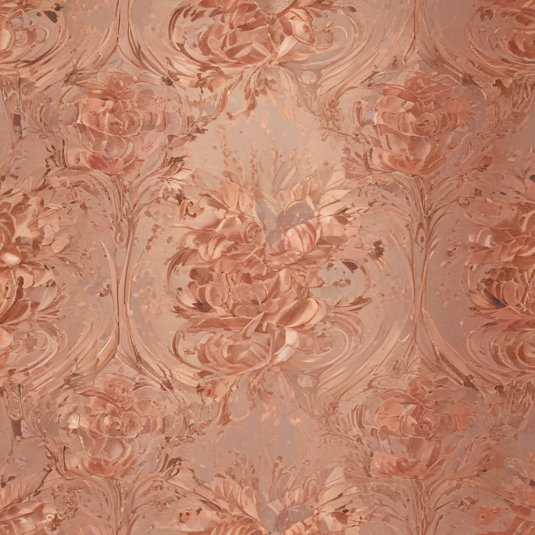 Elegant Floral Wallpaper Design in Soft Rose and Gold Tones