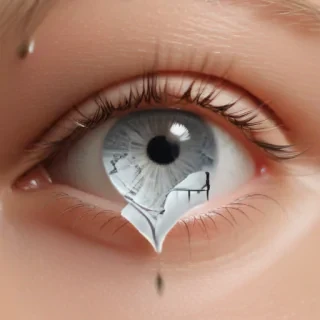 white broken heart