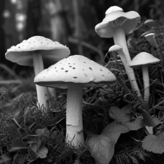 mushroom clip art black and white