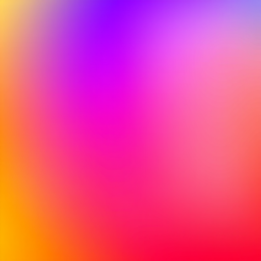 Create a vibrant gradient background transitioning smoothly from yellow to orange to red to violet, captured with a DSLR camera at f/8 aperture, ISO 100, using a macro lens for high detail, ensuring even lighting and sharp focus throughout the color transitions.