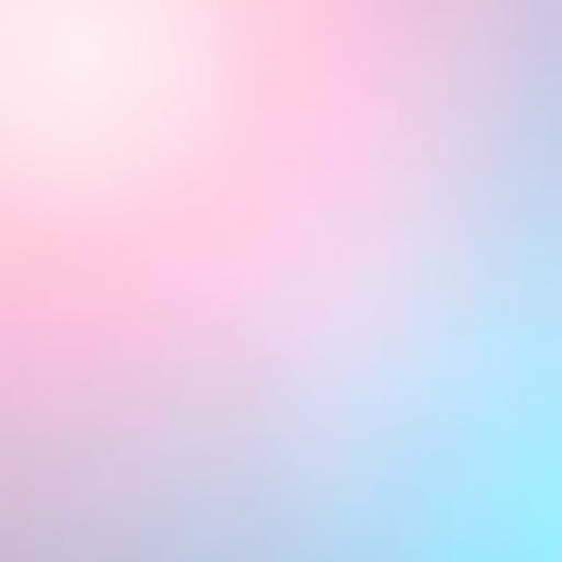 Create a smooth gradient background transitioning from soft pink to light blue, captured with a Canon EOS R5, ISO 100, f/4.0, 50mm lens, top-down view, and soft focus effect to enhance color blending.