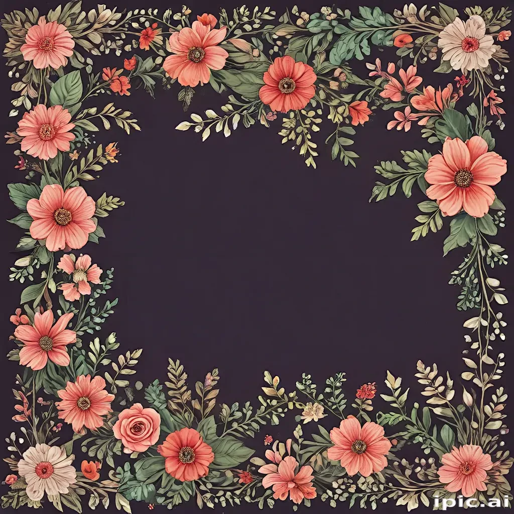 floral borders clipart