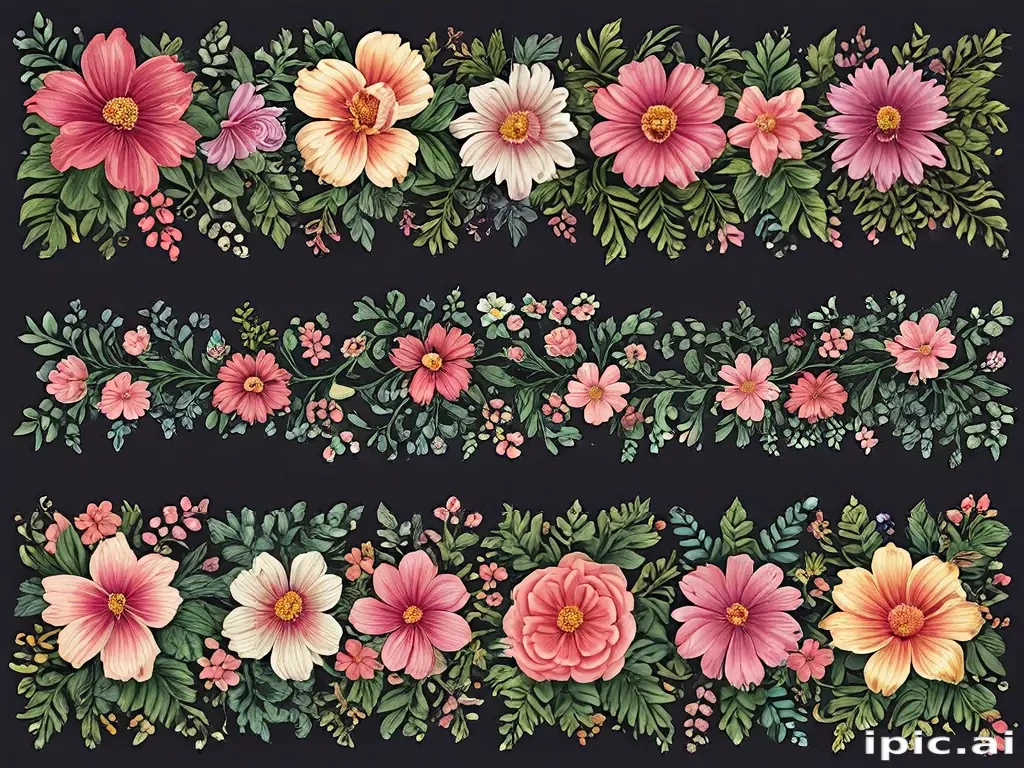 floral borders clipart