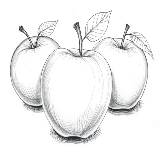 drawings of apples