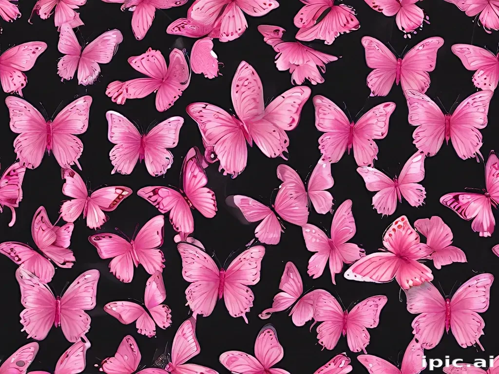 pink butterfly clipart