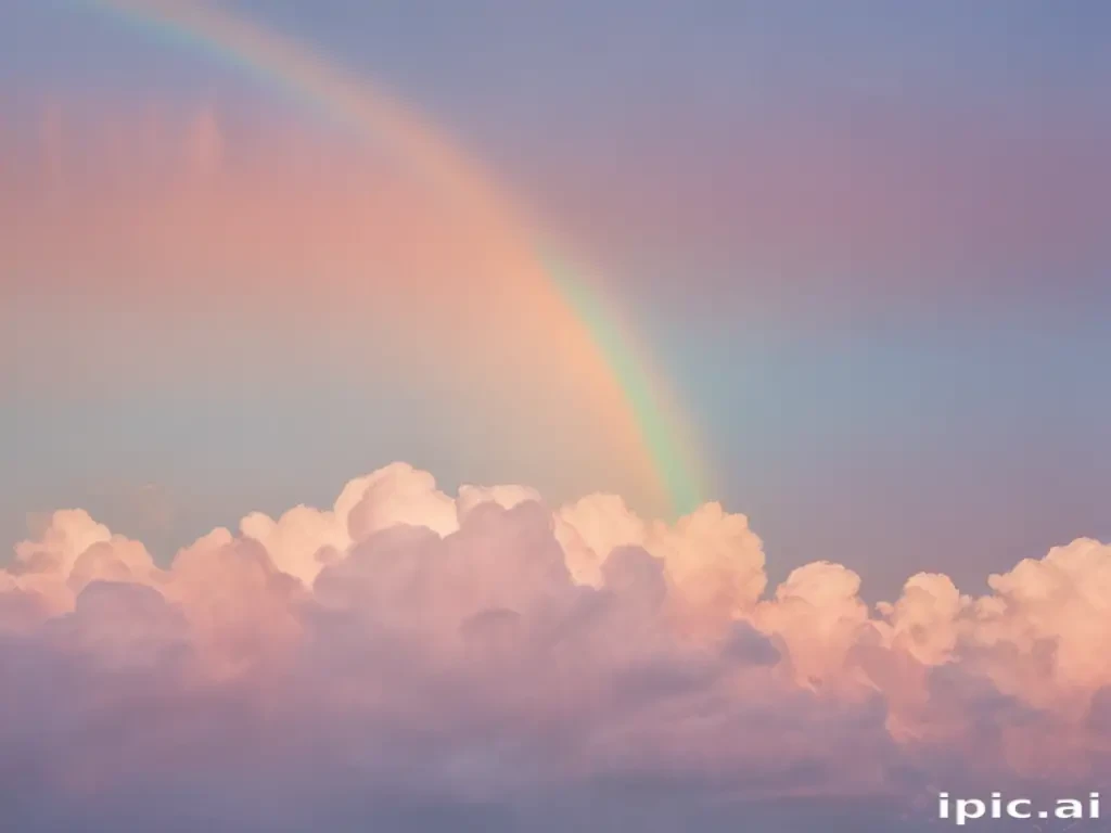 pastel coloured rainbow