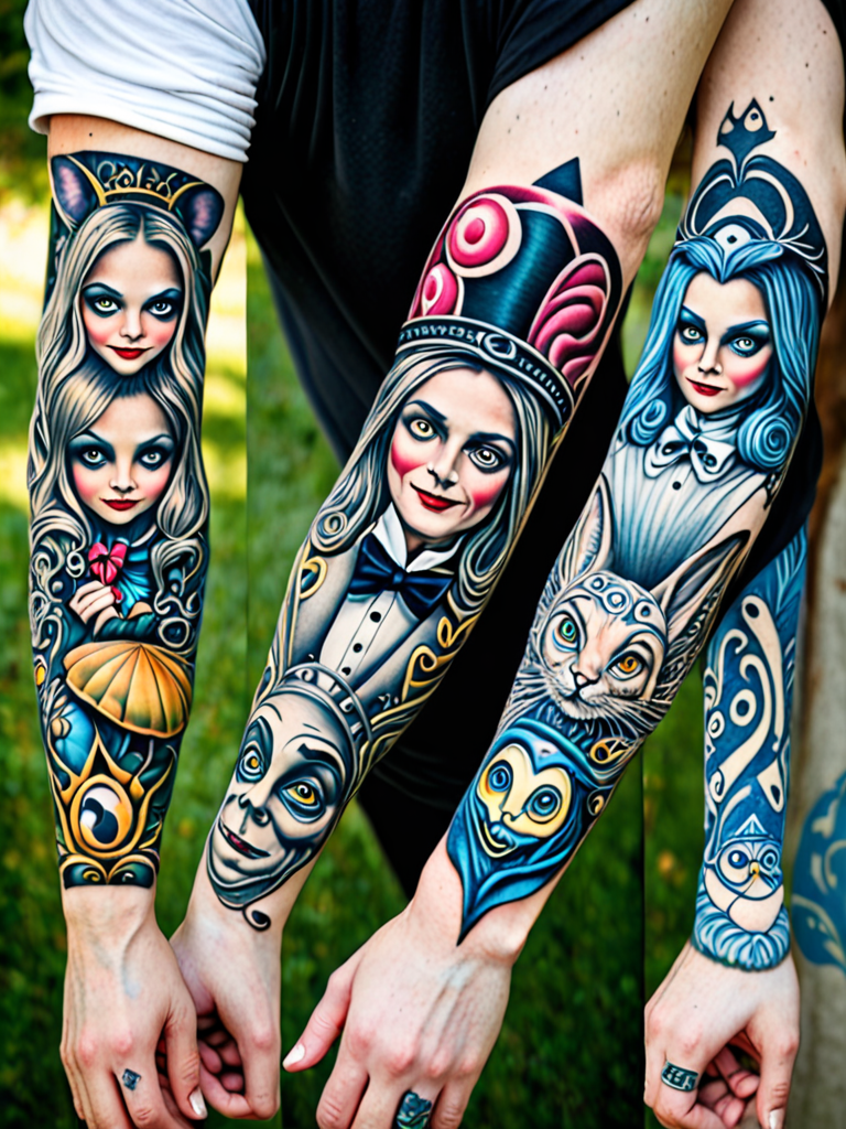 Alice Im Wunderland Tattoo Vorlagen