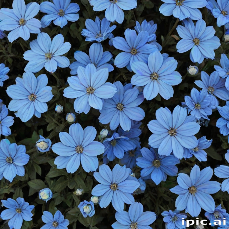 blue flowers aesthetic