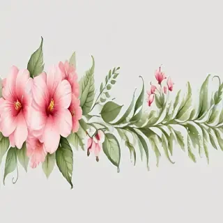 flower border transparent