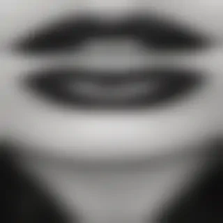 lips clipart black and white